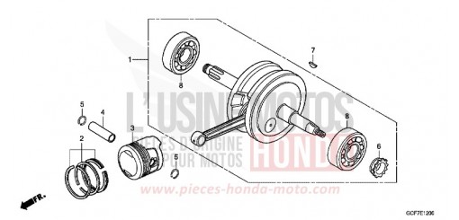 ALBERO MOTORE/PISTONE CRF70FC di 2012